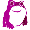 Frosch, pink, illustration, stencil