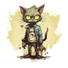 Mode stylée : chat zombie