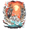 Midnight biker motorcycle