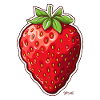 Big, thick, juicy strawberry