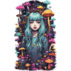 Psychedelic Mushrooms E-Girl Festival Style