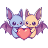 Bat Coppia Amore Coppia Innamorata