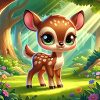 cartoon fawn