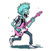 Rock guitar music zombie