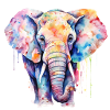 Wasserfarbe Elefant