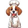 Cute Beagle Chef Comic Design