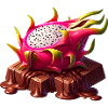 Schokolade Drachenfrucht Fusion Schmelzendes Desig