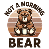 Grumpy bear with coffee