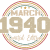 Awesome Since March 1940 Birthday 1940 Gift