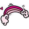 Pastel Pink Rainbow Clouds