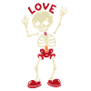 Danse Squelette Crâne Amour Halloween