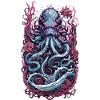 Pastel Goth Kraken Streetwear Design