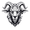 goat black and wihte