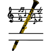 Clarinet brass music tones