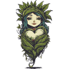 Magical Plant Love Tattoo Style