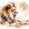 Aquarell Lion 1