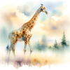 Girafe aquarelle