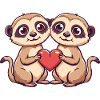Meerkat Couple Love Couple In Love