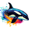 Bunter Schwertwal Orca