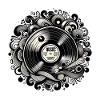 Disque vinyle et partitions
