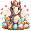 Easter eggs with bangs