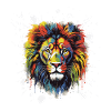 Lion Pop Art Head