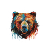 Bear Pop Art Head
