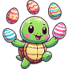 Easter Turtle Juggling Eggs, Artist