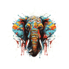 Elephant Pop Art Head