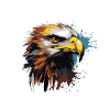 Eagle Pop Art Head