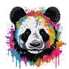 Panda Pop Art Head