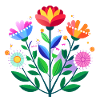subtle bi pride flowers