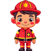 Hero in red the firefighter