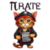 Pi day Pirate Cat