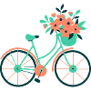 Customisable bike with flowers