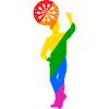 bunter Dartspieler