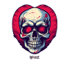 Skull heart