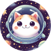 Space, Cat, Astronaut
