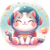 Space, Cat, Astronaut