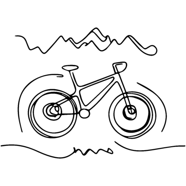 Koszulka "Rower Górski MTB proste linie"