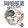 Moon Flight Cartoon Astronaut