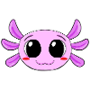 Axolotl Head Motif Kids Cute