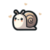 Kawaii escargot mignon motif