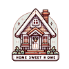 Home Sweet Home - House Illustration