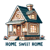 Home Sweet Home - House Illustration