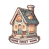 Home Sweet Home - House Illustration