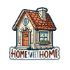 Home Sweet Home - House Illustration