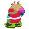 Rentier Weihnachten Sack