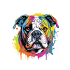 Bulldog Dog Pop Art Head