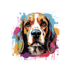 Beagle Dog Pop Art Head